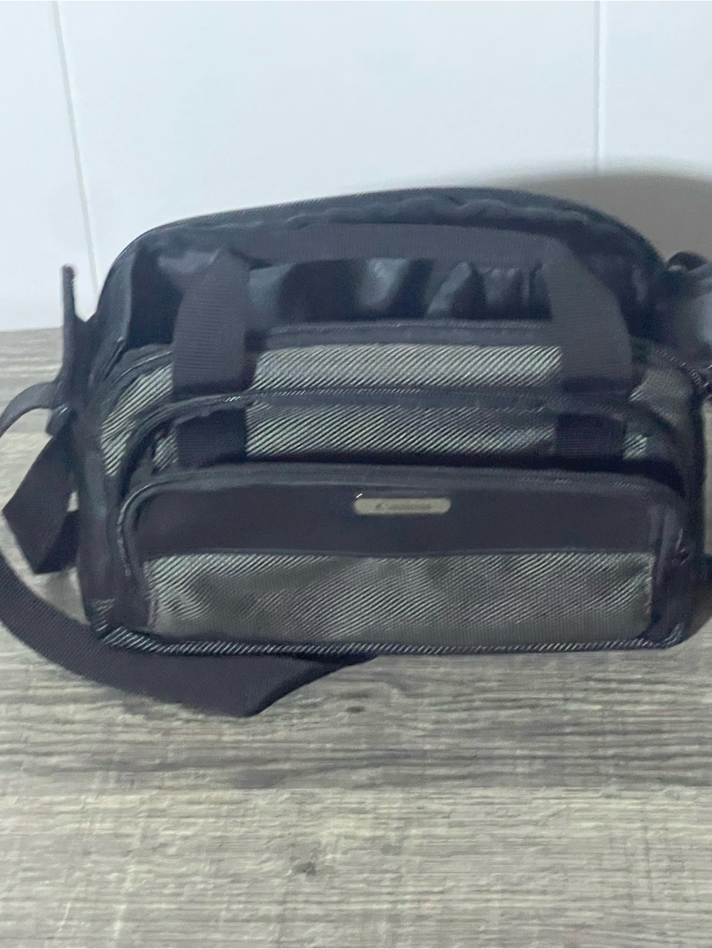 Canon Black and Silver Camera Shoulder Bag